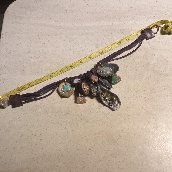 “Superwoman” Artisan Purple and Blue Iridescent Necklace - Picture 6 of 6